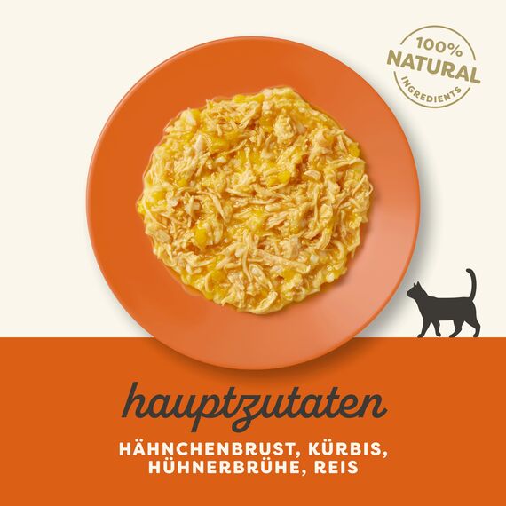Applaws 100% natürliches Premium-Nassfutter für Katzen, Hühnerbrust mit Kürbis in Brühe - Packung mit 24 x 70g Dosen