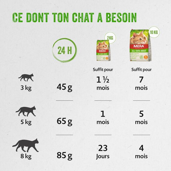 MERA Cats Huhn 2kg, Katzenfutter trocken für ausgewachsene Katzen, getreidefrei & nachhaltig, Katzen Trockenfutter mit hohem Fleischanteil (Packung mit 3)