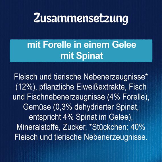 Felix Sensations Gelees Katzenfutter nass, mit Forelle und Spinat in Gelee, 26er Pack (26 x 85g)