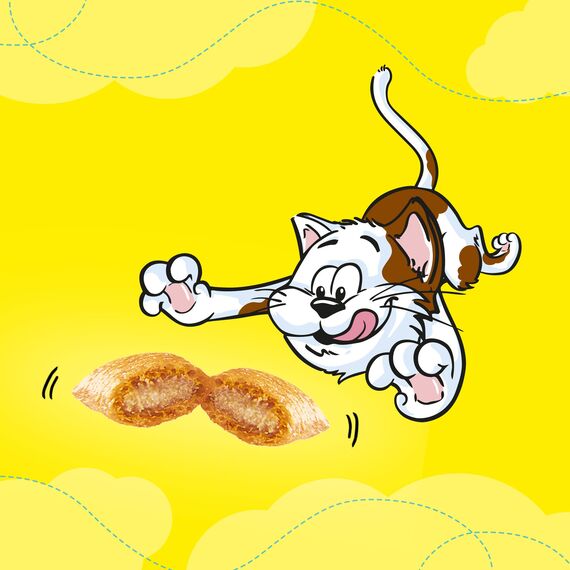 Dreamies Katzensnacks mit Käsegeschmack, 12er Pack, 6x60g – Außen knusprige & innen cremige Katzenleckerlis