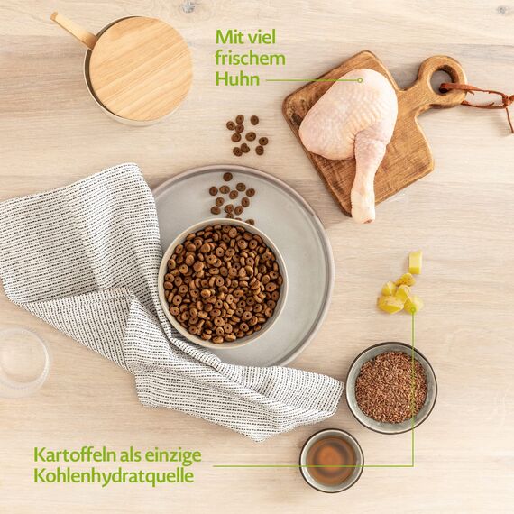MERA Cats Huhn 2kg, Katzenfutter trocken für ausgewachsene Katzen, getreidefrei & nachhaltig, Katzen Trockenfutter mit hohem Fleischanteil (Packung mit 3)