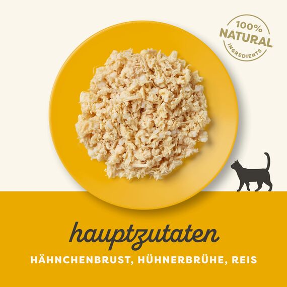 Applaws Premium Natural Katzenfutter Nass, Huhn in Brühe 70g Dose (Packung 24x70g)