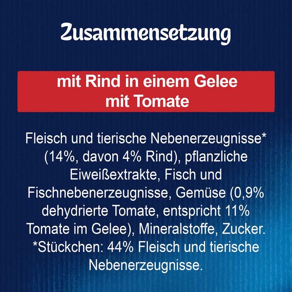 Felix Sensations Gelees Katzenfutter nass, mit Rind und Tomate in Gelee, 26er Pack (26 x 85g)