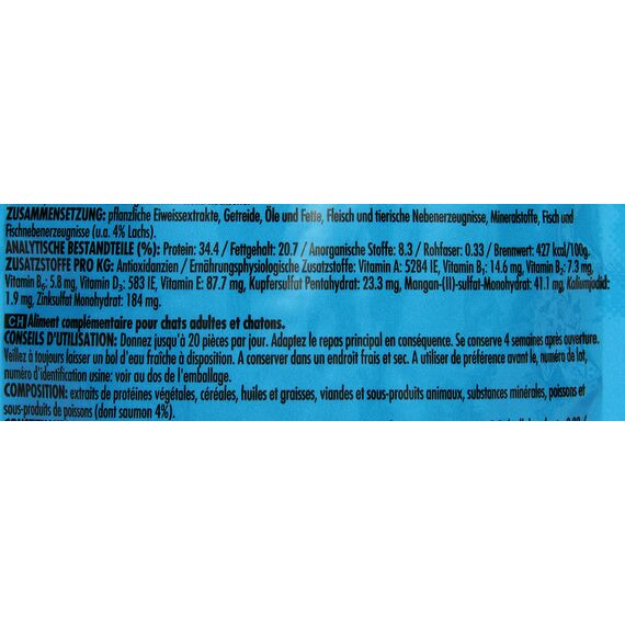 Dreamies Klassiker Katzensnacks mit Lachs – Traumhaft knusprige Taschen mit zarter Füllung – 6 x 60g (Packung mit 2)