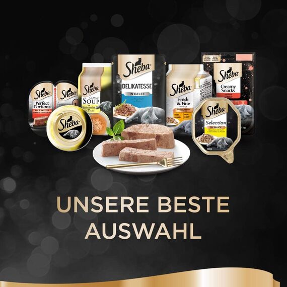 SHEBA Schale Nassfutter für Katzen Classics in Pastete mit Geflügel Cocktail 2 x 11 x 85g
