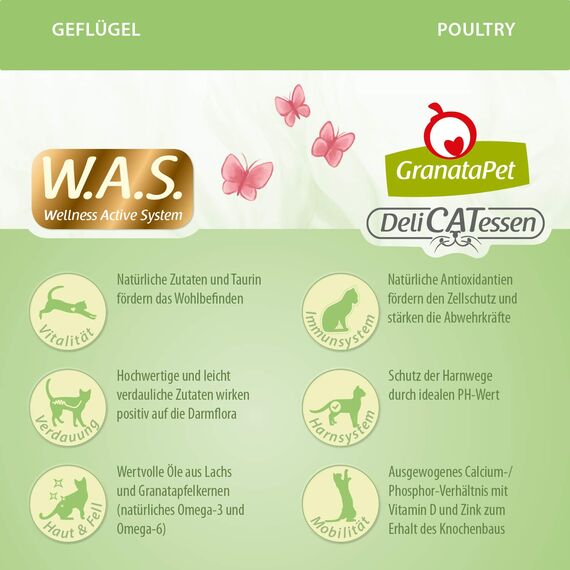 GranataPet DeliCatessen Kitten /Junior Geflügel, Trockenfutter für Katzen, schmackhaftes Katzenfutter, Alleinfuttermittel ohne Getreide & ohne Zuckerzusätze, 9 kg