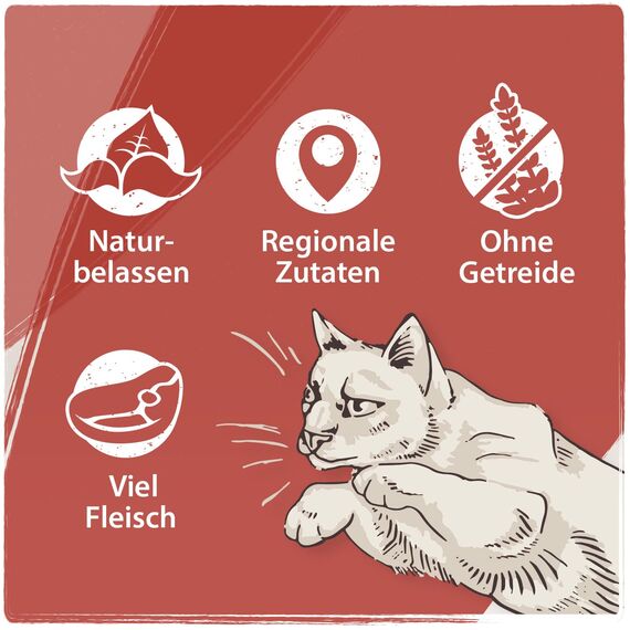 Venandi Animal – Premium Katzenfutter – Huhn als Monoprotein, Nassfutter, getreidefrei und naturbelassen, 6er Pack (6 x 200g)