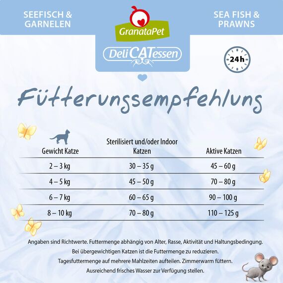 GranataPet DeliCatessen Seefisch & Garnelen Adult, Trockenfutter für Katzen, schmackhaftes Katzenfutter, Alleinfuttermittel ohne Getreide & ohne Zuckerzusätze, 9 kg