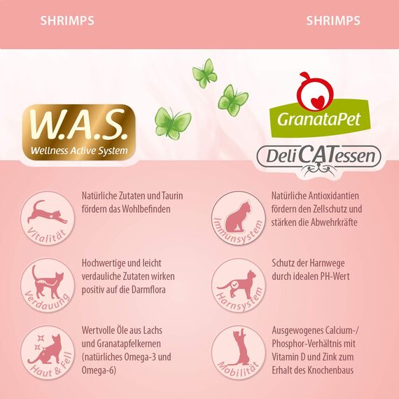 GranataPet DeliCatessen Shrimps Adult, Trockenfutter für Katzen, schmackhaftes Katzenfutter, Alleinfuttermittel ohne Getreide & ohne Zuckerzusätze, 300 g