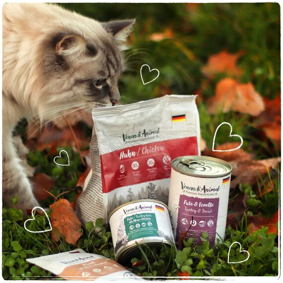 Venandi Animal – Premium Katzenfutter – Huhn als Monoprotein, Nassfutter, getreidefrei und naturbelassen, 6er Pack (6 x 200g)