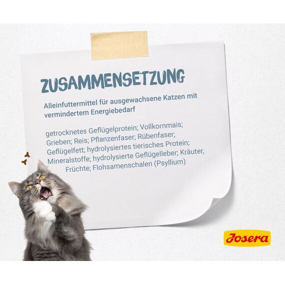 JOSERA Léger (1 x 2 kg) | Adult | Premium Trockenfutter für ausgewachsene sterilisierte oder übergewichtige Katzen | Geflügel | wenig Fett & viel Protein | weizenfrei | Katzenfutter | 1er Pack