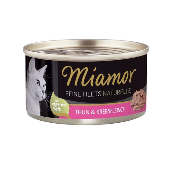 Miamor Feine Filets Naturell Thun & Krebsfleisch 24x80g