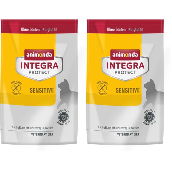 animonda INTEGRA PROTECT Sensitive (1 x 1200 g), Katzen Diätfutter bei Futtermittelallergie, sensitives Katzenfutter bei Allergien, Trockenfutter für Katzen ohne Getreide (Packung mit 2)