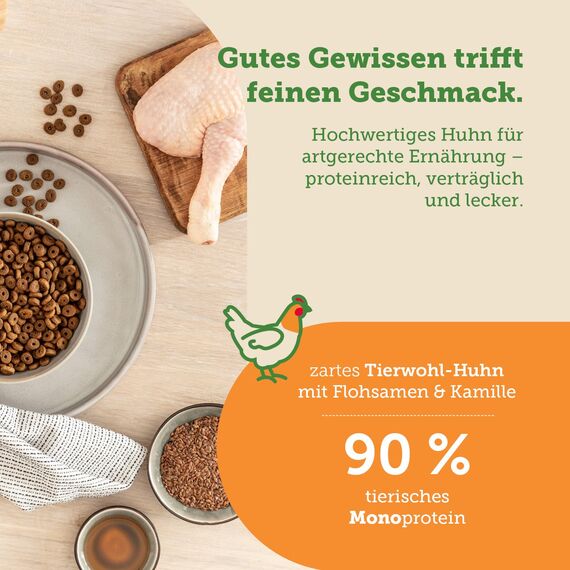 MERA Cats Nature Sensitive Huhn Katzenfutter Trocken 400g | Mono-Protein, getreidefrei & zuckerfrei | Katzen Trockenfutter hoher Fleischanteil & leicht verdaulich