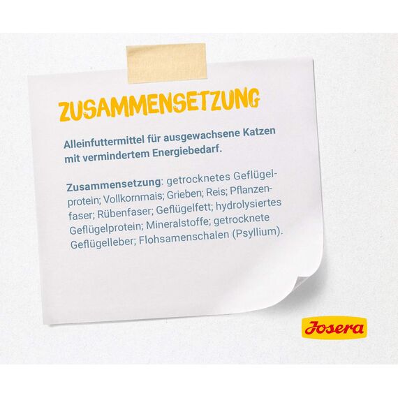 JOSERA Léger (1 x 400 g) | Adult | Premium Trockenfutter für ausgewachsene sterilisierte oder übergewichtige Katzen | Geflügel | wenig Fett & viel Protein | weizenfrei | Katzenfutter | 1er Pack