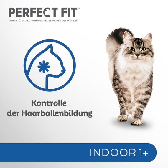 Perfect Fit Indoor 1+ – Nassfutter für Erwachsene Hauskatzen ab 1 Jahr – Auswahl in Sauce – Unterstützt die Vitalität – 52 x 85 g