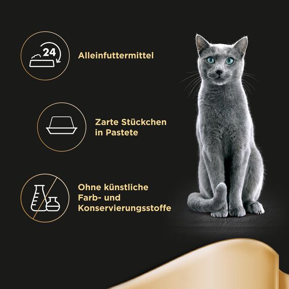 SHEBA Schale Nassfutter für Katzen Classics in Pastete mit Lachs 2 x 11 x 85g (Packung mit 2)