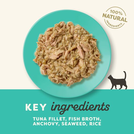 Applaws Premium Natural Katzenfutter Nass, Thunfischfilet mit Sardellen in Brühe 70g Portionsbeutel (12x70g )