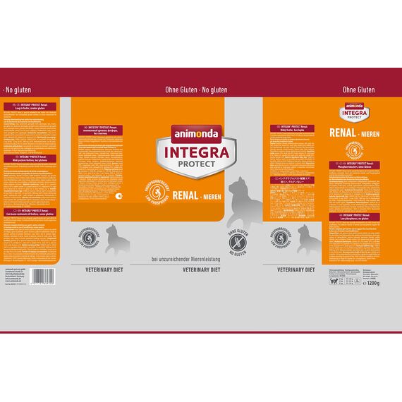 animonda INTEGRA PROTECT Katzenfutter Renal (Niere) (1 x 1,2kg), v von Veterinären empfohlen bei Niereninsuffizienz, Hochwertiges Diätalleinfutter für Erwachsene Katzen (Packung mit 2)