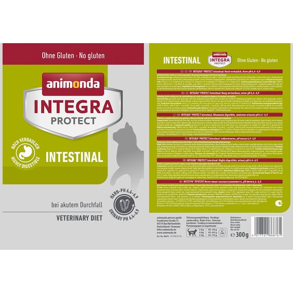 animonda INTEGRA PROTECT Katzenfutter Intestinal (1 x 300g), von Veterinären empfohlen bei Durchfall & Erbrechen, Hochwertiges Diätalleinfutter für erwachsene Katzen