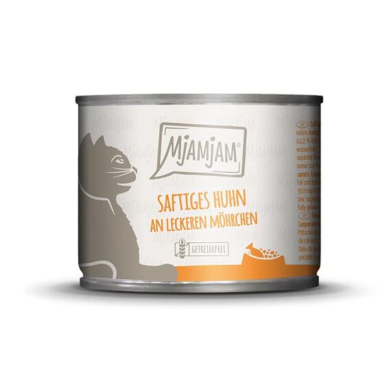 MjAMjAM - Premium Nassfutter für Katzen - Probierpaket, 6er Pack (6 x 200 g), getreidefrei mit extra viel Fleisch
