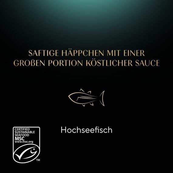 SHEBA® Portionsbeutel Selection in Sauce mit Hochseefisch MSC 28x85g