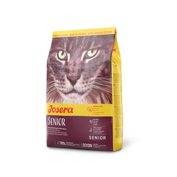 JOSERA Senior (1 x 400 g) | Adult | Premium Trockenfutter für ausgewachsene empfindliche Katzen | Geflügel & Reis | extra verträgliche Rezeptur | weizenfrei | Katzenfutter | 1er Pack
