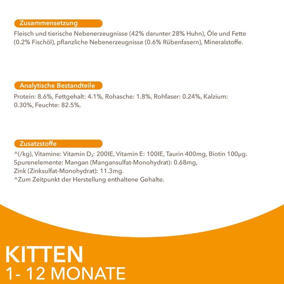 IAMS Delights Kitten Nassfutter - Multipack Katzenfutter mit Huhn in Sauce, hochwertiges Futter für Junior Kätzchen von 1-12 Monate, 24 x 85 g