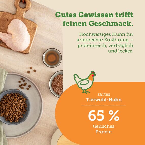 MERA Cats Nature Huhn Premium Kitten Trockenfutter für Katzen 400g | Getreidefrei & zuckerfrei | Katzenfutter Trocken mit hohen Fleischanteil & Colostrum | Dry Cat Food