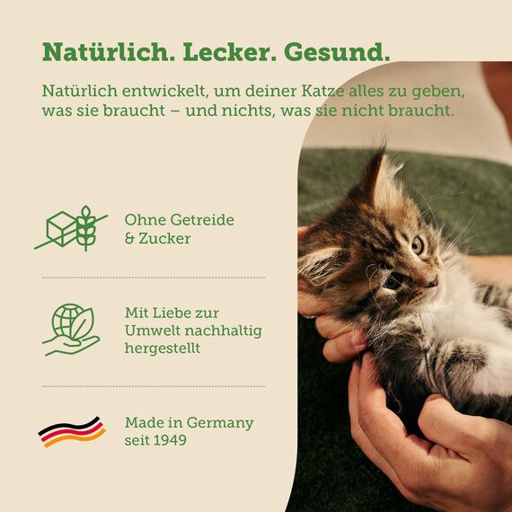MERA Cats Nature Huhn Premium Kitten Trockenfutter für Katzen 400g | Getreidefrei & zuckerfrei | Katzenfutter Trocken mit hohen Fleischanteil & Colostrum | Dry Cat Food