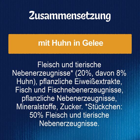 Felix So gut wie es aussieht Junior Kittenfutter nass in Gelee, mit Huhn, 26er Pack (26 x 85g)