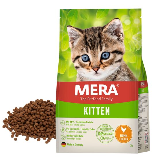 MERA Cats Kitten Huhn (10kg), Trockenfutter für heranwachsende Katzen, getreidefrei & nachhaltig, mit hohem Fleischanteil