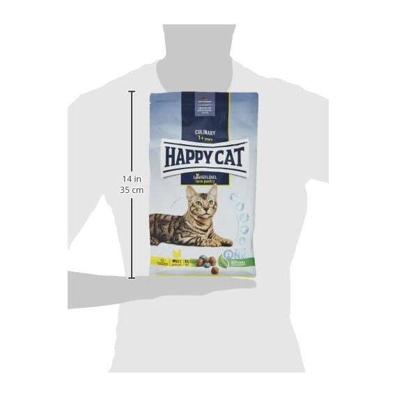 Happy Cat 70569 - Culinary Adult Land Geflügel - Katzen-Trockenfutter für ausgewachsene Katzen und Kater - 1,3 kg Inhalt (Packung mit 2)