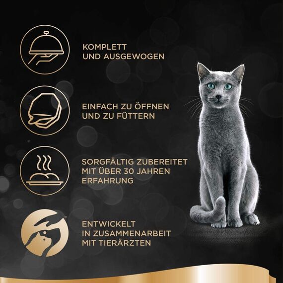 Sheba Katzennassfutter Selection in Sauce, 32 Schalen, 32x85g (1 Großpackung) – Katzenfutter nass, Geflügel Variation mit Truthahn, Huhn, Poularde und Geflügel