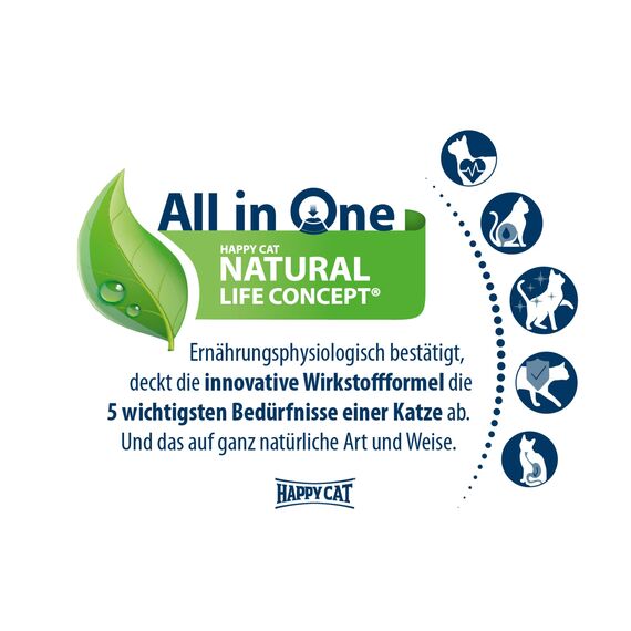 Happy Cat - Culinary Adult Atlantik Lachs M - Trockenfutter für ausgewachsene Katzen & Kater 2x4 kg