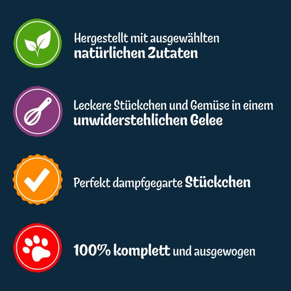 Felix Naturally Delicious Katzenfutter nass in Gelee, Geschmacksvielfalt von der Wiese mit Gemüse, 6er Pack (10 x 80g)