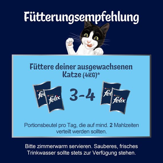 Felix Naturally Delicious Katzenfutter nass Geschmacksvielfalt vom Hof mit Gemüse in Gelee 6er Pack (10 x 80g)