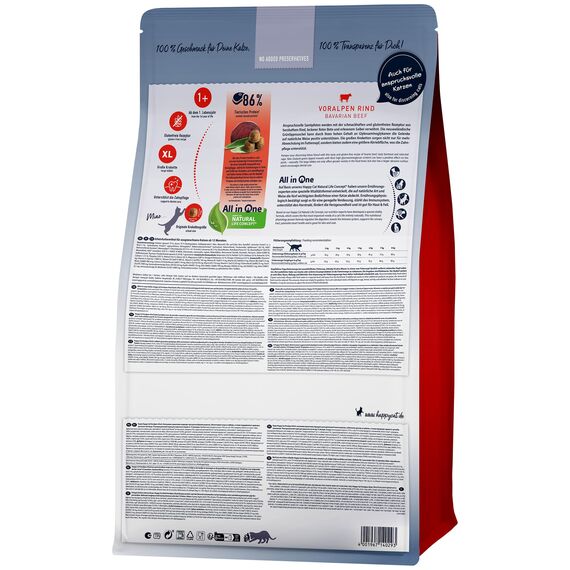 Happy Cat Culinary Adult Voralpen Rind M - Katzen-Trockenfutter für ausgewachsene Katzen und Kater - 2X 10 kg