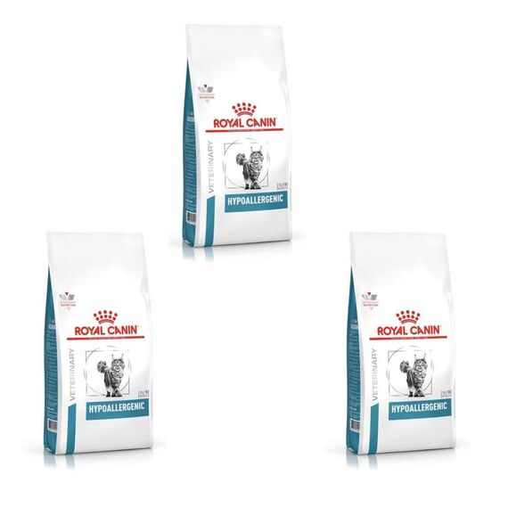 Royal Canin Veterinary Hypoallergenic | 3er Pack | 3 x 400 g | Diät-Alleinfuttermittel für ausgewachsene Katzen | Zur Minderung von Allergien und Nährstoffintoleranzerscheinungen