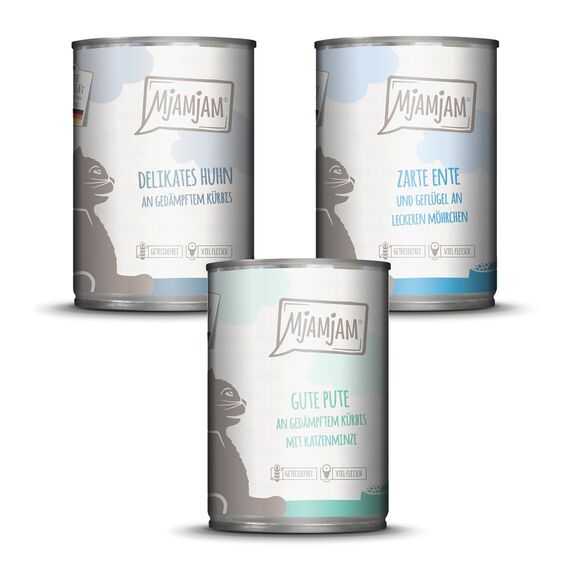 MjAMjAM - leckere Mahlzeiten Mixpaket II für deine Katze 6 x 400 g