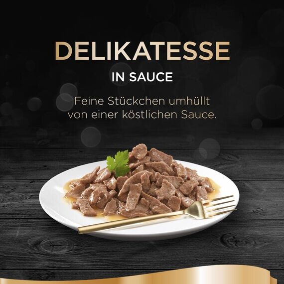 SHEBA Portionsbeutel Nassfutter Multipack Delikatesse in Sauce mit Geflügel Variation 4 x 12 x 85g