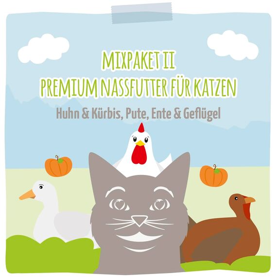 MjAMjAM - leckere Mahlzeiten Mixpaket II für deine Katze 6 x 400 g