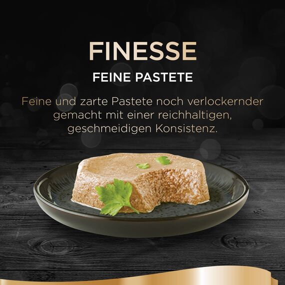 SHEBA Schale Nassfutter für Katzen Finesse Feine Pastete mit Huhn 22 x 85g (Packung mit 2)