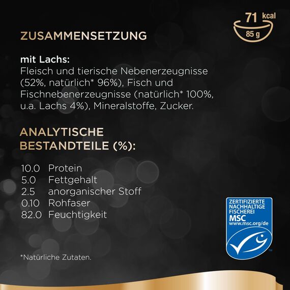 SHEBA Schale Nassfutter für Katzen Finesse Feine Pastete mit Lachs MSC-Zertifiziert 22 x 85g (Packung mit 2)
