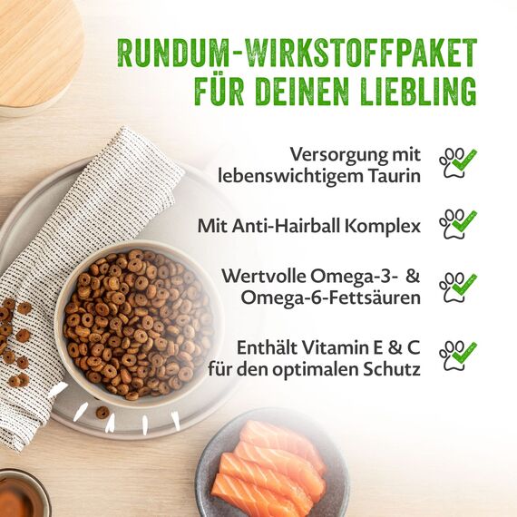 MERA Cats All Cats Adult Lachs - Trockenfutter für ausgewachsene Katzen - getreidefrei & nachhaltig - Katzentrockenfutter mit hohem Fleischanteil, 10 kg