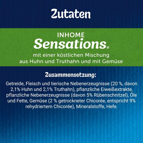 Felix Inhome Sensations Katzenfutter trocken für Hauskatzen, mit Huhn und Gemüse, 6er Pack (6 x 2kg)