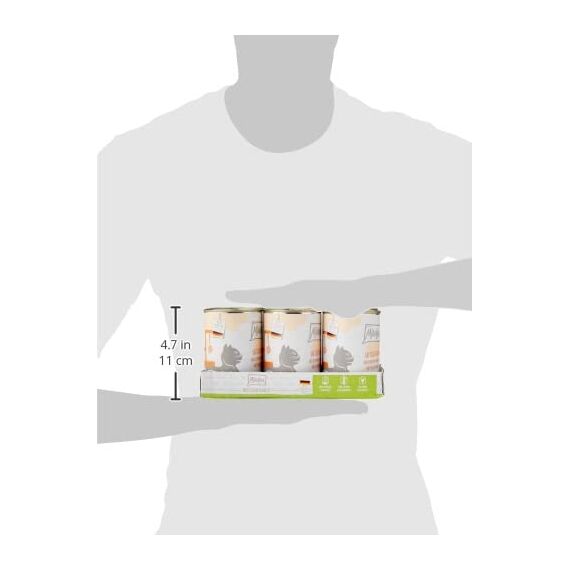 MjAMjAM - Premium Nassfutter für Katzen - Monopaket I - mit Huhn und Pute, 6er Pack (6 x 400 g), getreidefrei mit extra viel Fleisch