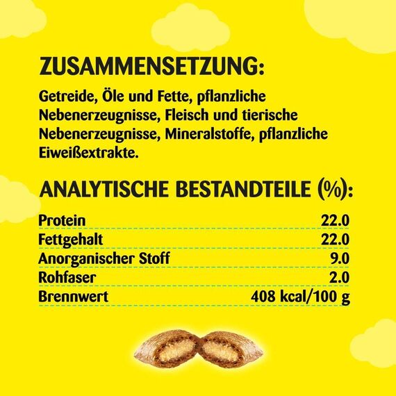 DREAMIES Katzensnacks - 4x180g - mit Thunfisch - Traumhaft knusprige Katzen Leckerlies mit zarter Füllung