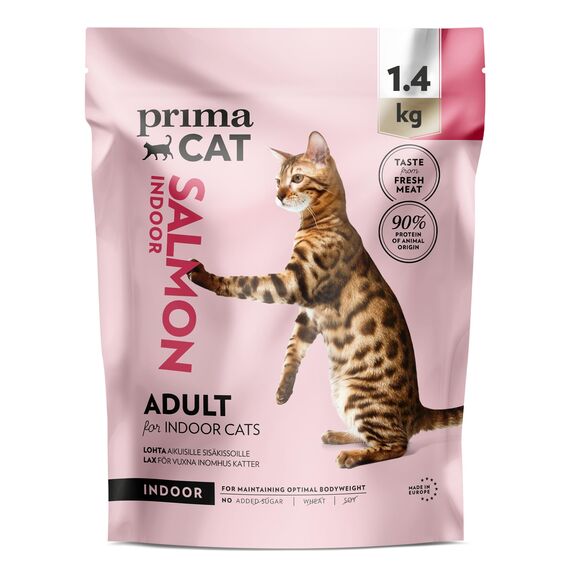 PrimaCat - Trockenfutter für ausgewachsene Hauskatzen, Geschmacksrichtung Lachs, 1,4 kg