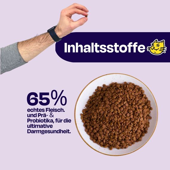 The Better Cat Super Premium Trockenfutter für Katzen | Getreidefreies Katzenfutter Trocken | Hoher Fleischanteil | Ohne Zucker | Mit Probiotika (400g, Lachs)
